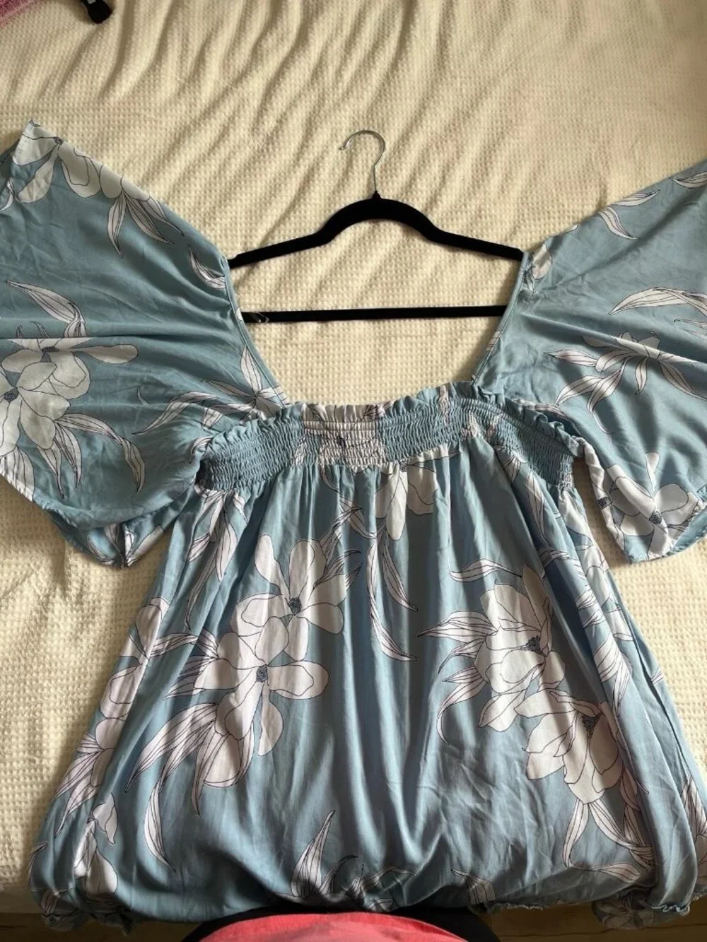 NWT Angie Boho Floral Mini Dress with Butterfly Sleeves – Size L